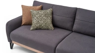 Solid 3-Seater Sofa with Coffee Table