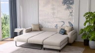 Lumeris Corner Sofa Bed with Storage