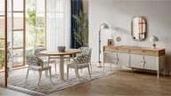 Linthe Extendable Round Dining Table
