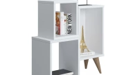 Mabel Bookshelf Nightstand White