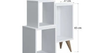 Mabel Bookshelf Nightstand White