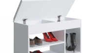 Pera Cushioned Shoe Cabinet White
