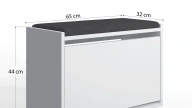 Tona Shoe Cabinet with Cushion White