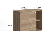 Vega Multi-Purpose Shelved Cabinet Oak