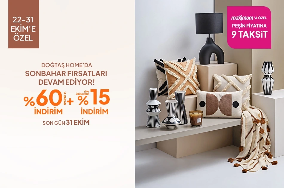 Doğtaş Homeda Sonbahar Fırsatları Devam Ediyor