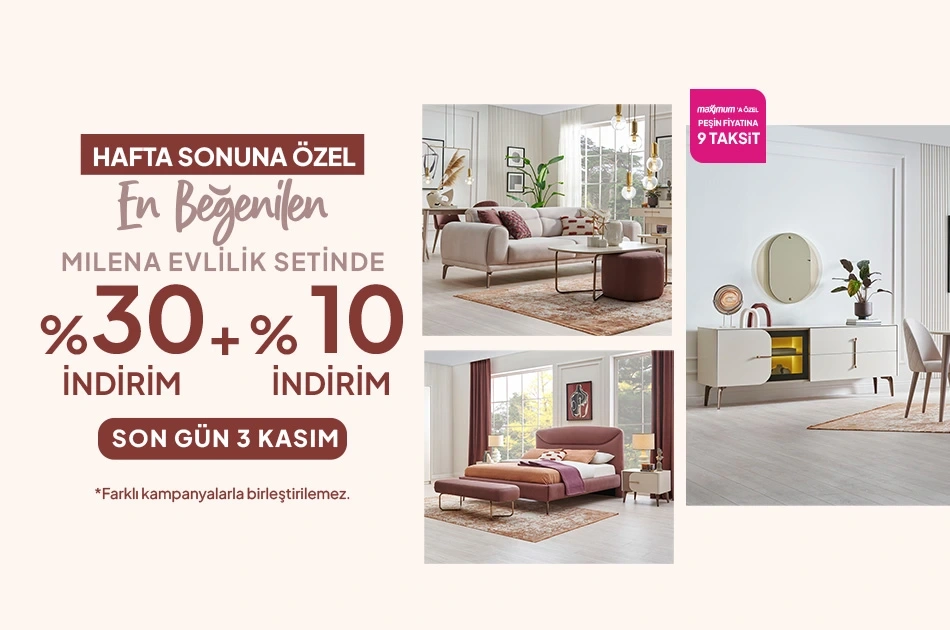 Haftasonuna Özel En Beğenilen Evlilik Setinde %30 + %10 İndirim