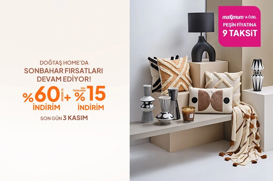 Doğtaş Homeda Sonbahar Fırsatları Devam Ediyor