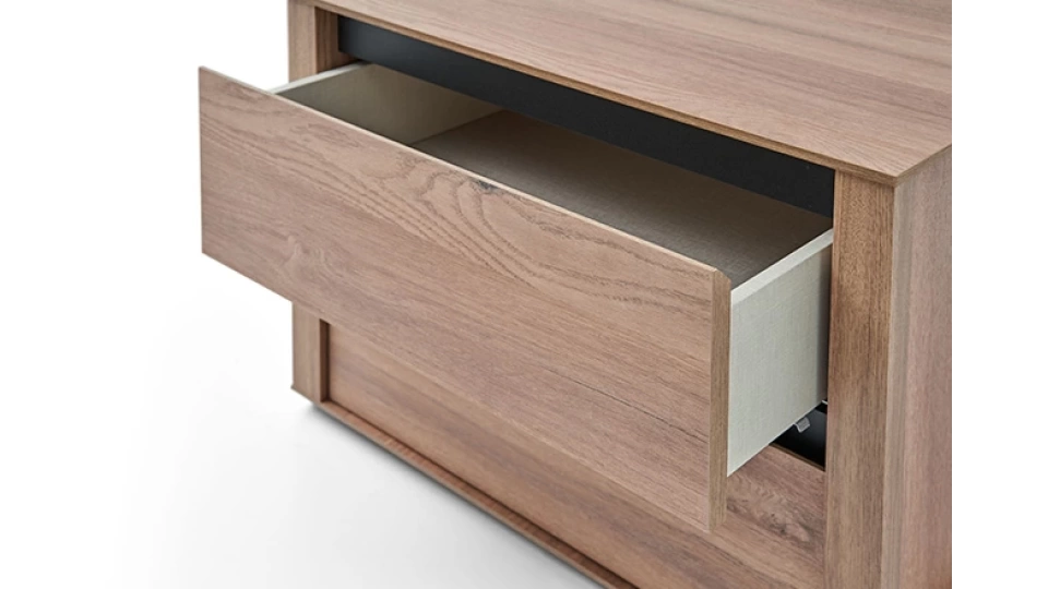 Solid Bedside Table - 2 Drawer