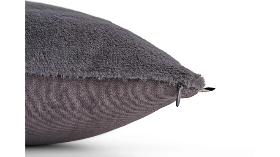 Anthracite Plush Cushion