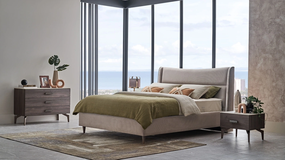 Piero Wooden Bed Base - 160 cm - Headless