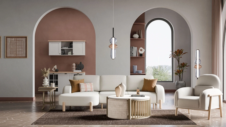 Parvi Bed Ottoman Corner Set