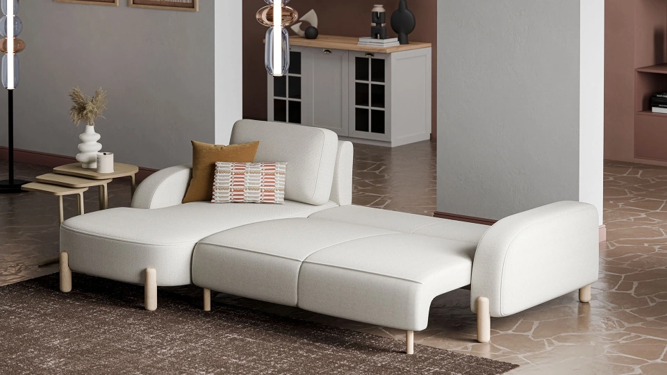 Parvi Bed Ottoman Corner Set