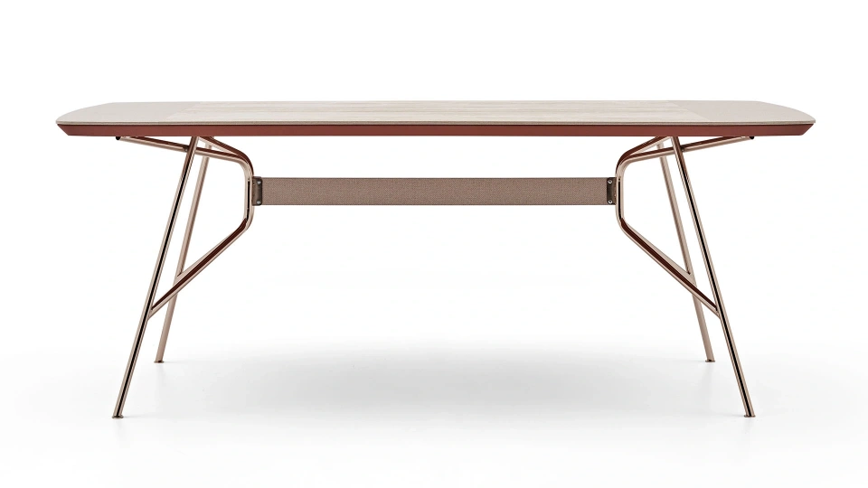 Brita Sabit Yemek Masası - Metal Ayak - 200 cm