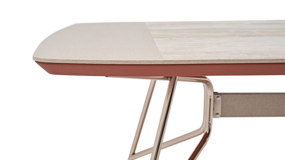 Brita Sabit Yemek Masası - Metal Ayak - 200 cm