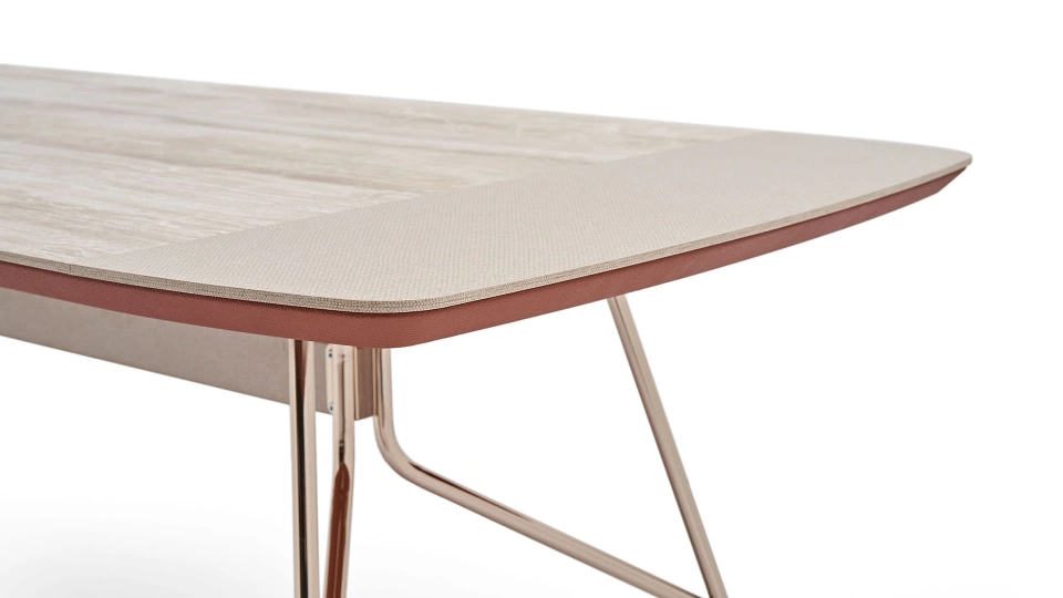 Brita Sabit Yemek Masası - Metal Ayak - 200 cm