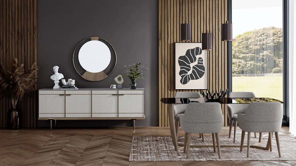Gift Yemek Masası - Camlı - 200 cm