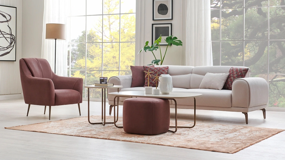 Milena Three-Seater Sofa