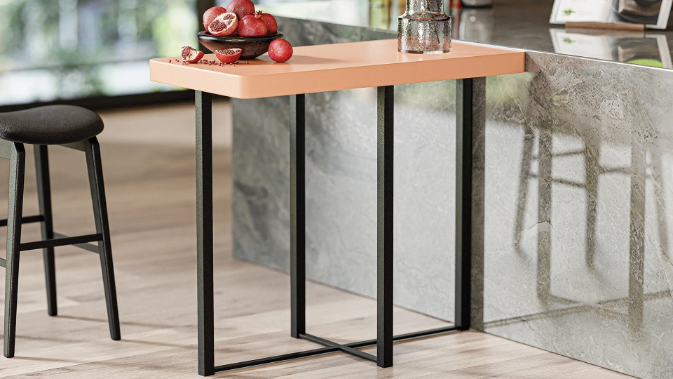 Caren Bar Table - Rose Gold