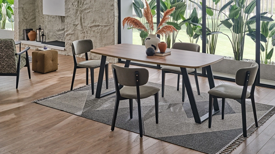 Solid Sabit Yemek Masası - 190 cm