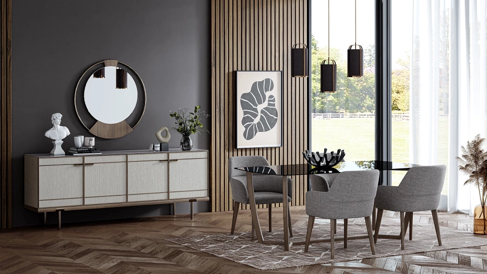 Gift Yemek Masası - Camlı - 200 cm