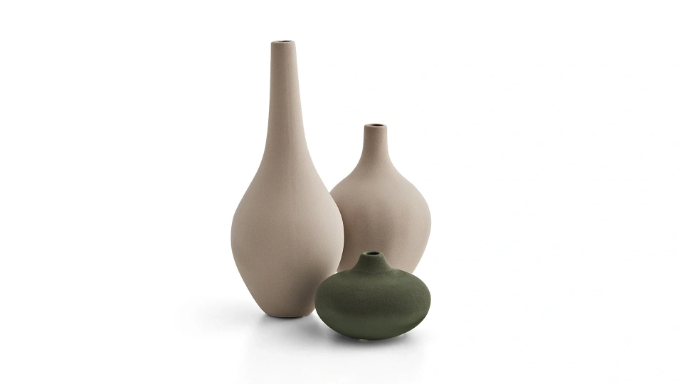 Doğtaş Home Artemis Triple Green Vase Set