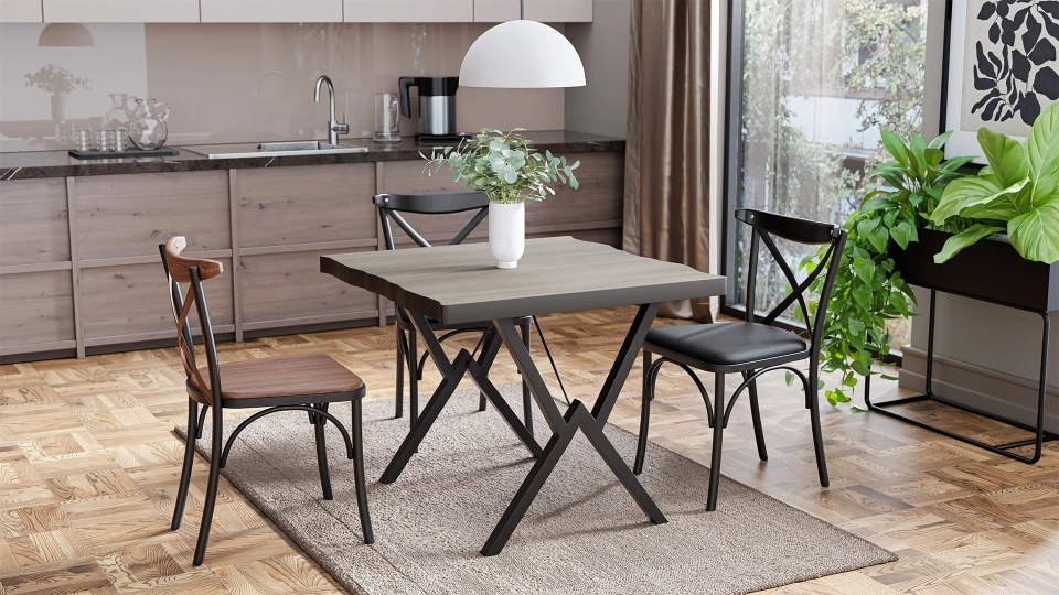 Denny Kitchen Table - Walnut