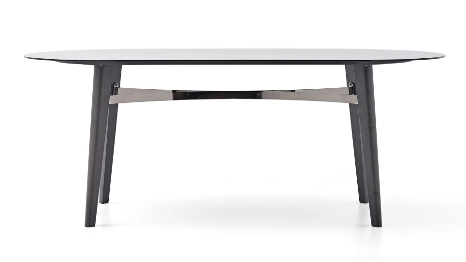 Arch Fixed Dining Table - Glass Top