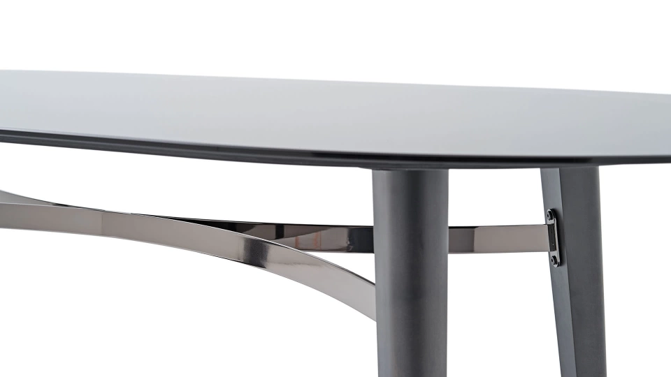 Arch Fixed Dining Table - Glass Top