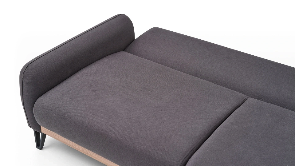 Solid Three-Seater Sofa with Coffee Table