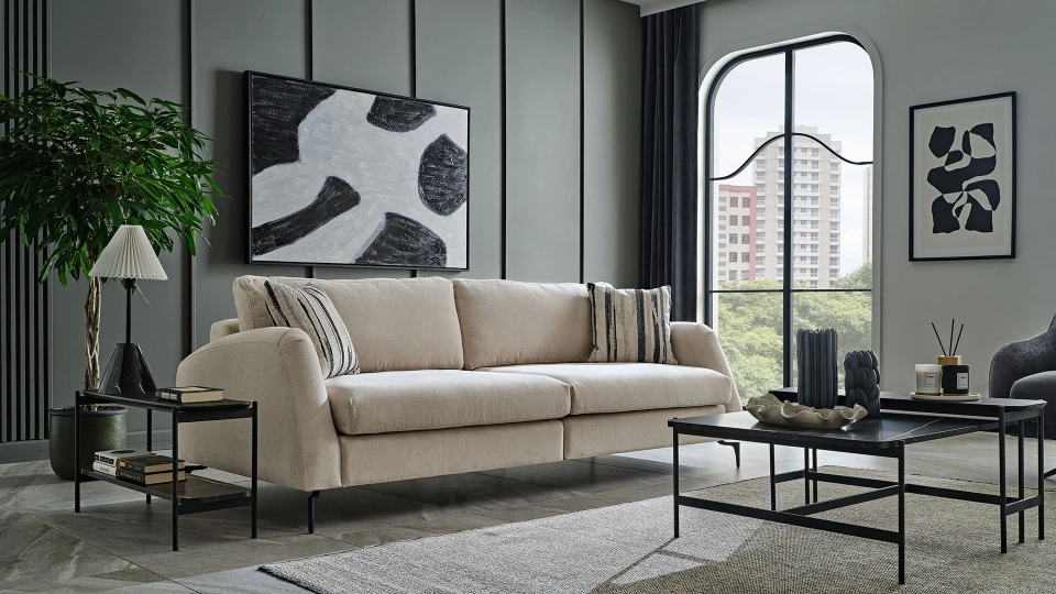 Duetto Three-Seater Sofa - S-Armed