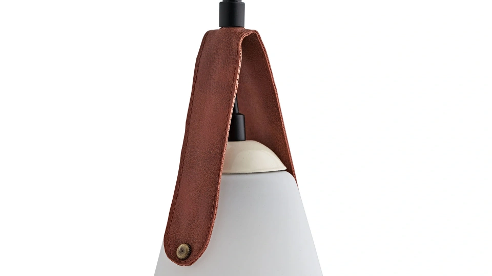 Leather lampshade