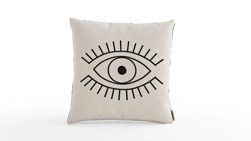 Doğtaş Home Embroidered Eyes Cushion