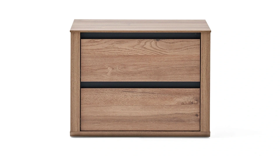 Solid Bedside Table - 2 Drawer