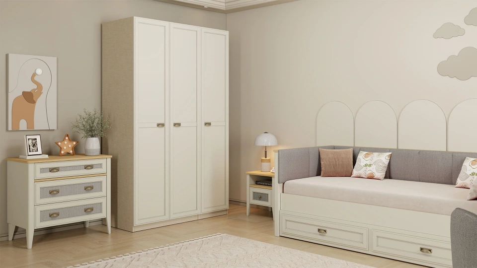 Toscana Young 3-Door Wardrobe