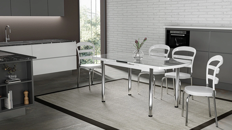 Noa Kitchen Table - White