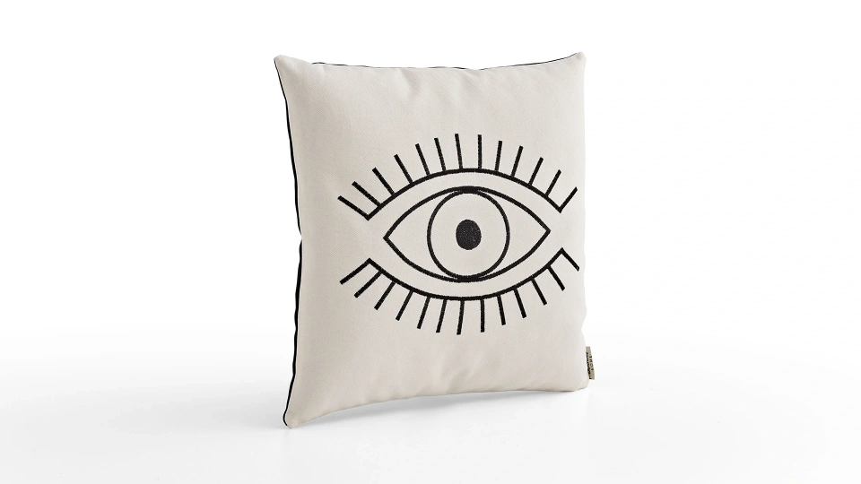 Doğtaş Home Embroidered Eyes Cushion