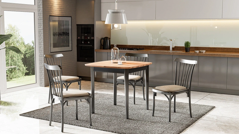 Eva Kitchen Table - Walnut