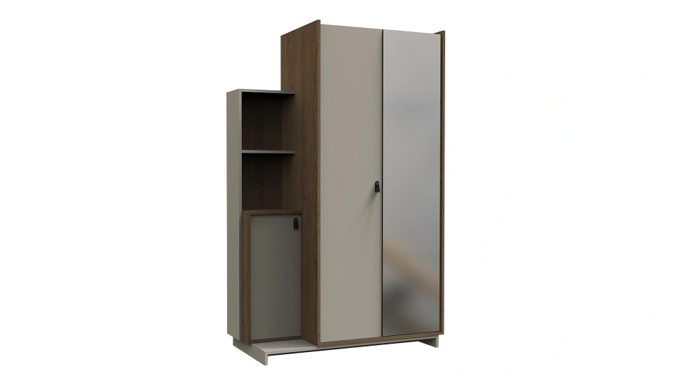 Theo 2-Door Open Shelf Cabinet