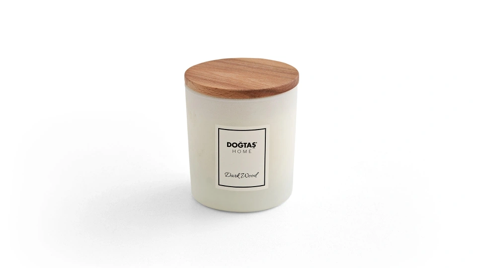 Doğtaş Home Dark Wood Wooden Lid Candle