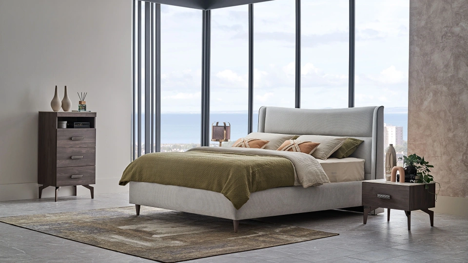 Piero Upholstered Bed Base - 160 cm - Headless