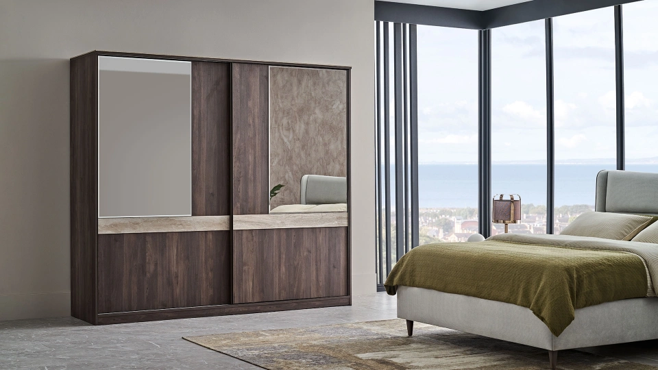 Piero 2 Door Sliding Wardrobe - 240 cm