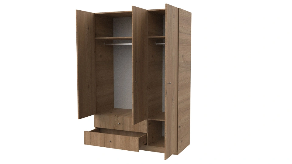 Lutie 3-Door Wardrobe
