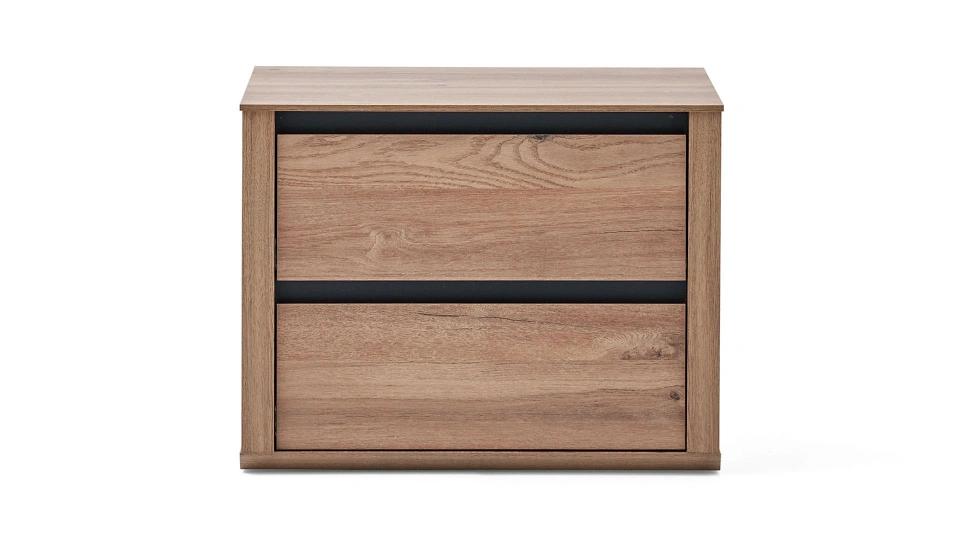 Solid Bedside Table - 2 Drawer