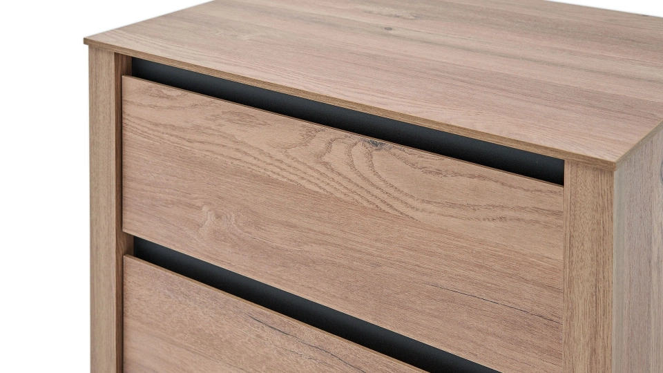 Solid Bedside Table - 2 Drawer