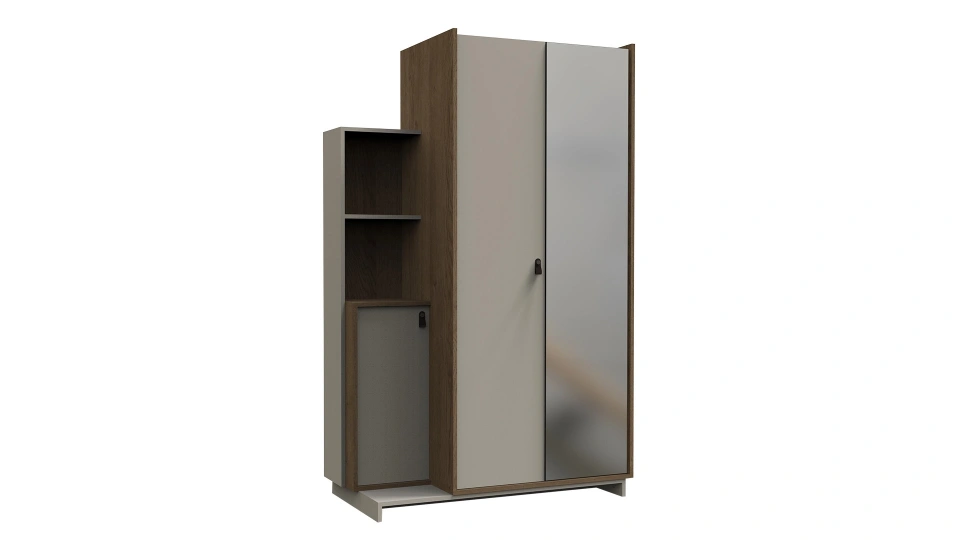 Theo 2-Door Open Shelf Cabinet
