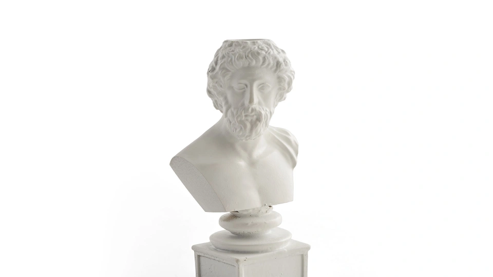 Zeus Candlestick Figurine