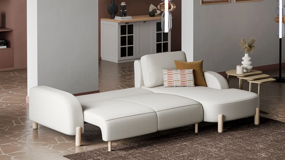 Parvi Bed Ottoman Corner Set