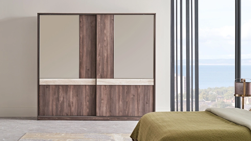 Piero 2 Door Sliding Wardrobe - 240 cm
