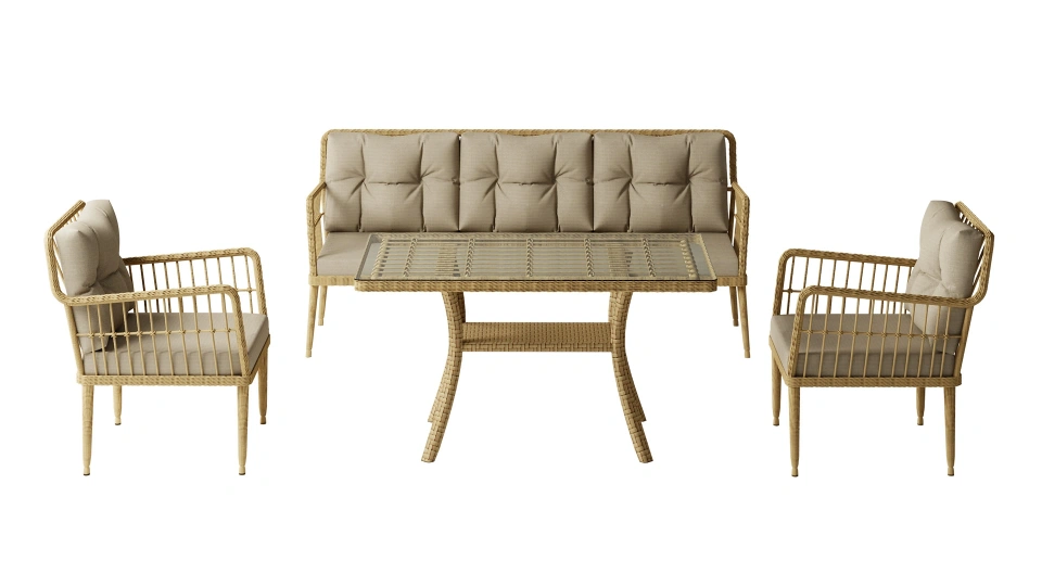 Doğtaş Garden Pelago 3+1+1+Coffee Table Midi Set