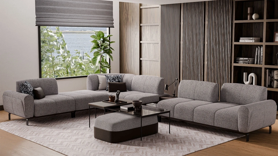 Massimo Double Corner Module - Right Arm